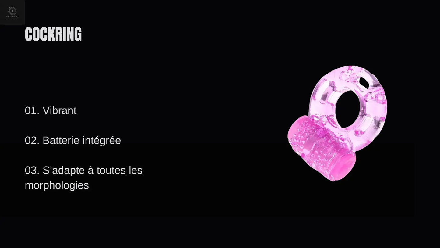 Anneau pénien avec vibromasseur - cockring IntimLux